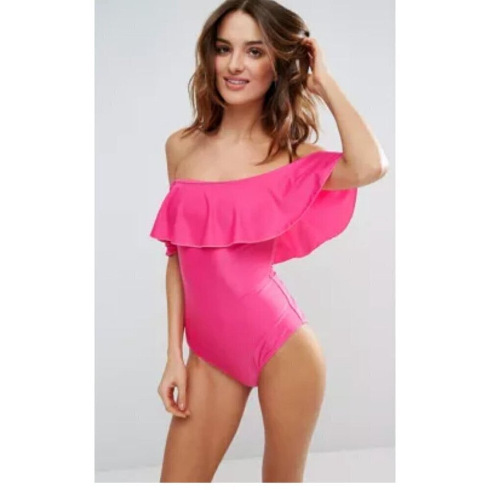 Kona Sol One Piece Pink Bathing Suit Swimsuit Swimwear Size M